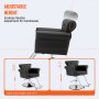 VEVOR Salon Chair, Barber Chair for Hair Stylist, Styling Chair with Heavy Duty Hydraulic Pump, 360° Swivel Hair Salon Chair with Footrest for Beauty Spa Shampoo, Max Load Weight 330 lbs, Black