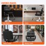VEVOR Salon Chair, Hydraulic Recliner Barber Chair for Hair Stylist, 360 Degrees Swivel 90°-125° Reclining Salon Chair for Beauty Spa Shampoo, Max Load Weight 330 lbs, Black