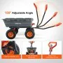 VEVOR Dump Cart, Poly Garden Dump Cart with Easy to Assemble Steel Frame, Dump Wagon with 2-in-1 Convertible Handle, 183.5L Utility Wheelbarrow 544kg Capacity, 33cm Tires