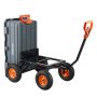 VEVOR Dump Cart, Poly Garden Dump Cart with Easy to Assemble Steel Frame, Dump Wagon with 2-in-1 Convertible Handle, 183.5L Utility Wheelbarrow 544kg Capacity, 33cm Tires