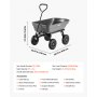 VEVOR Garden Dump Cart, 400 lbs Poly Dump Cart, Garden Carts Dumps Wagon with 90° Quick-Dumps Mechanism, 180° Swivel Wheels, 270° Flexible Rotating Bearings, Yard Wagon for Plants, Soil, Crops