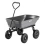 VEVOR Garden Dump Cart, 181 kg Poly Dump Cart, Garden Carts Dumps Wagon with 90° Quick-Dumps Mechanism, 180° Swivel Wheels, 270° Flexible Rotating Bearings, Yard Wagon for Plants, Soil, Crops
