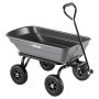 VEVOR Garden Dump Cart, 181 kg Poly Dump Cart, Garden Carts Dumps Wagon with 90° Quick-Dumps Mechanism, 180° Swivel Wheels, 270° Flexible Rotating Bearings, Yard Wagon for Plants, Soil, Crops