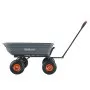 VEVOR Dump Cart, Poly Garden Dump Cart with Easy to Assemble Steel Frame, Dump Wagon with 2-in-1 Convertible Handle, Utility Wheelbarrow 600 lbs Capacity, 10 inch Tires