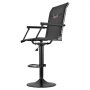 VEVOR Hunting Chair, 360° Silent Swivel, Lightweight Blind Chair, Heavy-Duty Steel Frame Ground Stool Seat, with Padded Armrests, Height Adjustable, 136 Kg Capacity, for Outdoor Fishing, Camping