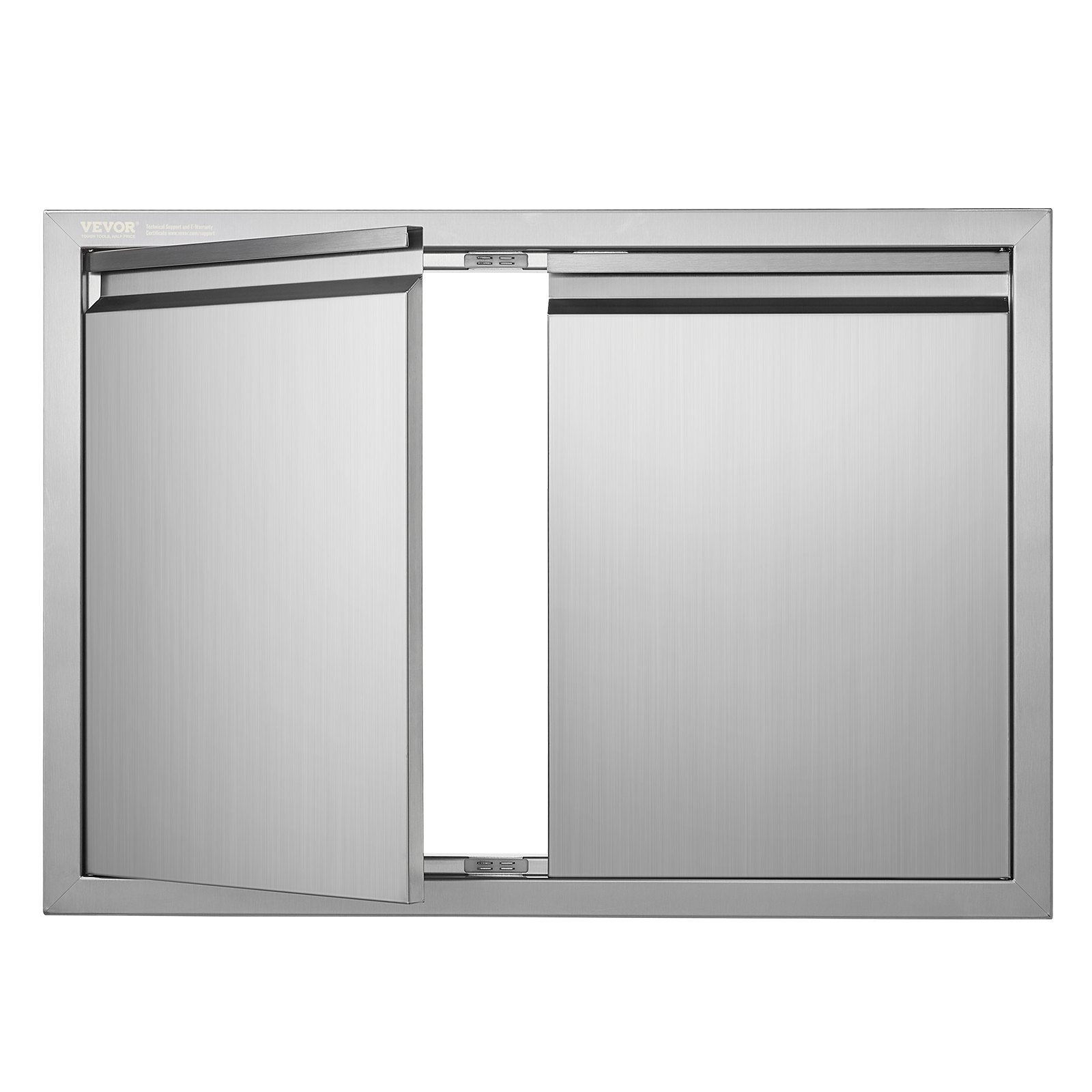 VEVOR BBQ Access Door, 762x532 mm Double Outdoor Kitchen Door, Stainless Steel Flush Mount Door, Wall Vertical Door with Recessed Handles , for BBQ Island, Grilling Station, Outside Cabinet