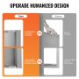 VEVOR bbq access door comparison; u-shaped edge vs. sharp edge, strong magnet vs. ordinary magnet.