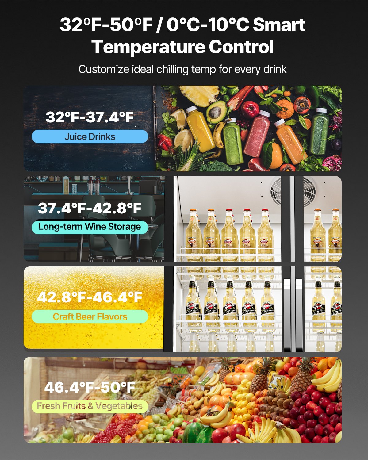 Commercial Merchandiser Refrigerator 26.69 CU.FT Glass Door Beverage Fridge Commercial Merchandiser Refrigerator 26.69 CU.FT Glass Door Beverage Fridge