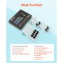 VEVOR Ear Plugs for Sleeping Noise Cancelling, NRR 25 dB Reusable High Noise Reduction  Earplugs, Flexible Silicone Soft Earplug with 12 Ear Tips in M / L, for Sleeping, Working, Studying & Traveling