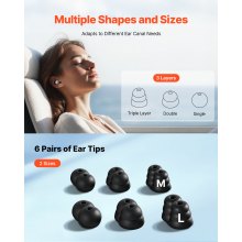 Ear Plugs for Sleeping Noise Cancelling NRR 25 dB Silicone Soft Earplugs