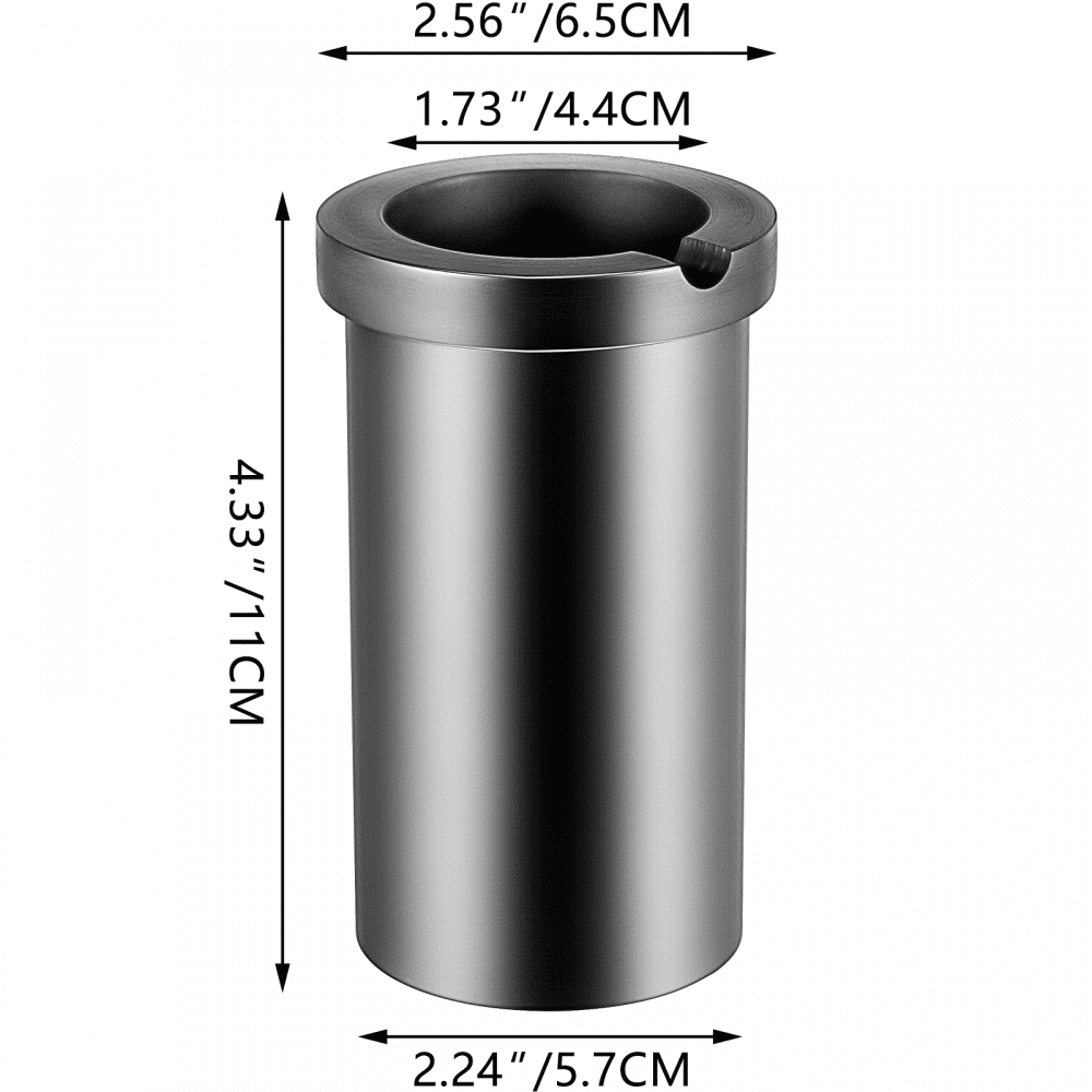 VEVOR High Purity Graphite Crucible, 2 kg Graphite Furnace, Single Ring Graphite Crucible for Melting Metal Gold Silver Copper Aluminum, Smelting Furnace Metal Graphite Jewelry Casting Tools