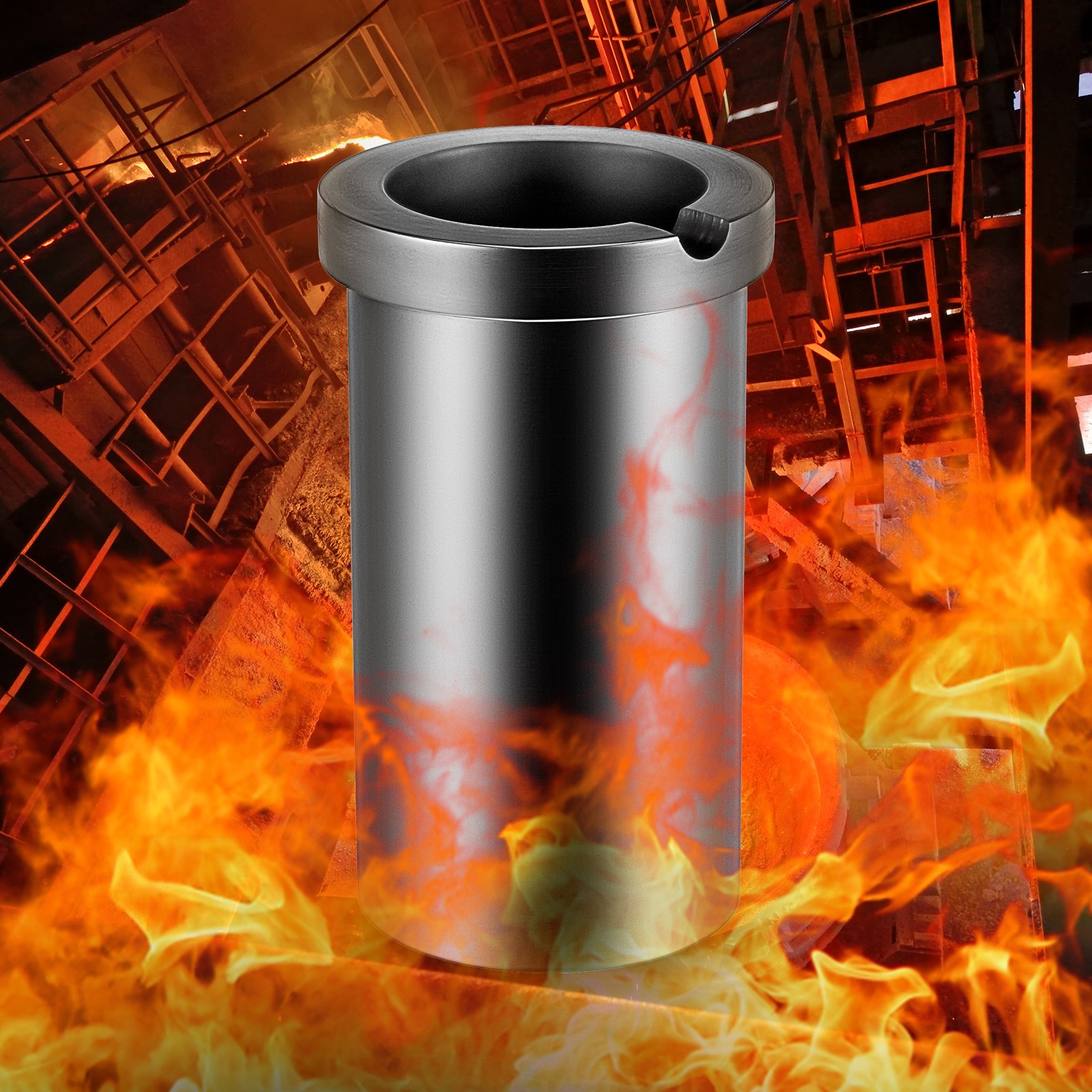 VEVOR High Purity Graphite Crucible, 2 kg Graphite Furnace, Single Ring Graphite Crucible for Melting Metal Gold Silver Copper Aluminum, Smelting Furnace Metal Graphite Jewelry Casting Tools