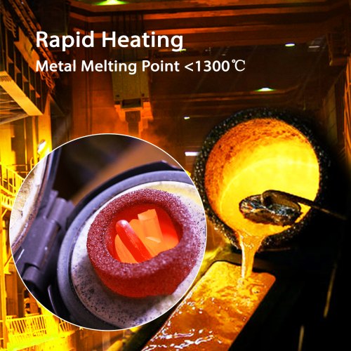 VEVOR High Purity Graphite Crucible, 3 kg Graphite Furnace, Single Ring Graphite Crucible for Melting Metal Gold Silver Copper Aluminum, Smelting Furnace Metal Graphite Jewelry Casting Tools