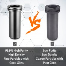 VEVOR High Purity Graphite Crucible, 3 kg Graphite Furnace, Double Ring Graphite Crucible for Melting Metal Gold Silver Copper Aluminum, Smelting Furnace Metal Graphite Jewelry Casting Tools