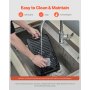 VEVOR 14x8.5 in Reversible Grill Griddle Pre-Seasoned BBQ Pan Cast Iron Black