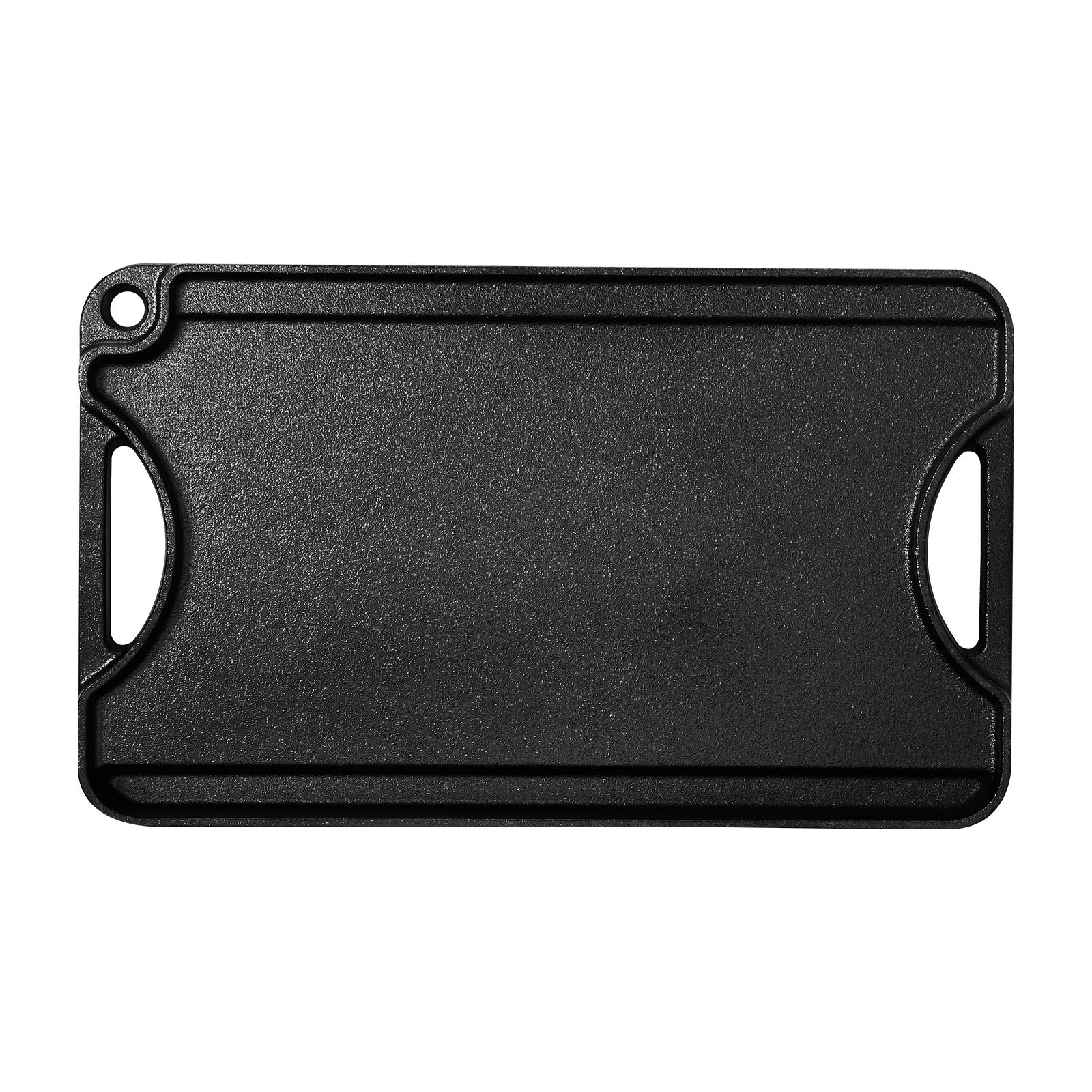 VEVOR Reversible Grill/Griddle, 14x8.5 inch Pre-Seasoned Cast Iron Griddle, Portable Rectangular Pan with Handle, Family Cookware for Indoor/Outdoor Stove Top Burner, Gas, Camping BBQ, Black