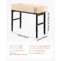 VEVOR Adjustable Workbench, 2000 lbs Capacity, 48 x 20-inch Heavy Duty Work Bench with 28.5-38.3 Inches Height Adjustment, Garage Workbench with Power Outlets, Suitable for Office, Garage, Workshop