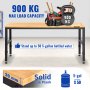 VEVOR Adjustable Height Workbench 135x46x97 cm Work Bench Table w/ Power Outlets