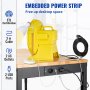 VEVOR Adjustable Height Workbench 122x51 cm Work Bench w/ Power Outlet & Casters