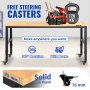 VEVOR Adjustable Height Workbench 122x51 cm Work Bench w/ Power Outlet & Casters