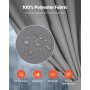 VEVOR Gazebo Privacy Curtain 10' x 10' x 6.7' Waterproof Gazebo Curtains Gray