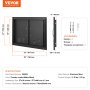 VEVOR BBQ Access Door, 30W x 21H Inch Double Outdoor Kitchen Door, Cold Plate Flush Mount Door, Wall Vertical Door with Handles and Ventss, for BBQ Island, Grilling Station, Outside Cabinet