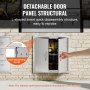 Ușă de acces la grătar VEVOR, 610x610 mm ușă dublă de bucătărie exterioară, ușă din oțel inoxidabil, ușă verticală cu perete dublu cu mânere și cârlige, pentru insulă BBQ, stație de grătar, dulap exterior