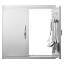 VEVOR 610x610 mm BBQ Island Access Door Outdoor Kitchen Door Stainless Steel
