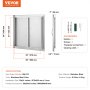 VEVOR BBQ Access Door, 660x609 mm Double Outdoor Kitchen Door, Stainless Steel Flush Mount Door, Wall Vertical Door with Handles, for BBQ Island, Grilling Station, Outside Cabinet