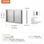 VEVOR BBQ Access Door, 838x558 mm Double Outdoor Kitchen Door, Stainless Steel Flush Mount Door, Wall Vertical Door with Handles, for BBQ Island, Grilling Station, Outside Cabinet