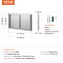 Ușă de acces la grătar VEVOR, 863x482 mm ușă dublă de bucătărie exterioară, ușă din oțel inoxidabil, ușă verticală de perete cu mânere, pentru insula BBQ, stație de grătar, dulap exterior