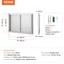 Ușă de acces la grătar VEVOR, 889x610 mm ușă dublă de exterior pentru bucătărie, ușă din oțel inoxidabil, ușă verticală de perete cu mânere, pentru insulă BBQ, stație de grătar, dulap exterior