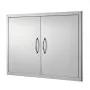 VEVOR BBQ Access Door, 889x610 mm Double Outdoor Kitchen Door, Stainless Steel Flush Mount Door, Wall Vertical Door with Handles, for BBQ Island, Grilling Station, Outside Cabinet