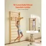 VEVOR Swedish Ladder Wall Gym 10-Level Wooden Indoor Playground Climbing Ladder