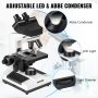 Vevor Binocular Compound Microscope Digital Compound Microscope 40x-2500x Lab