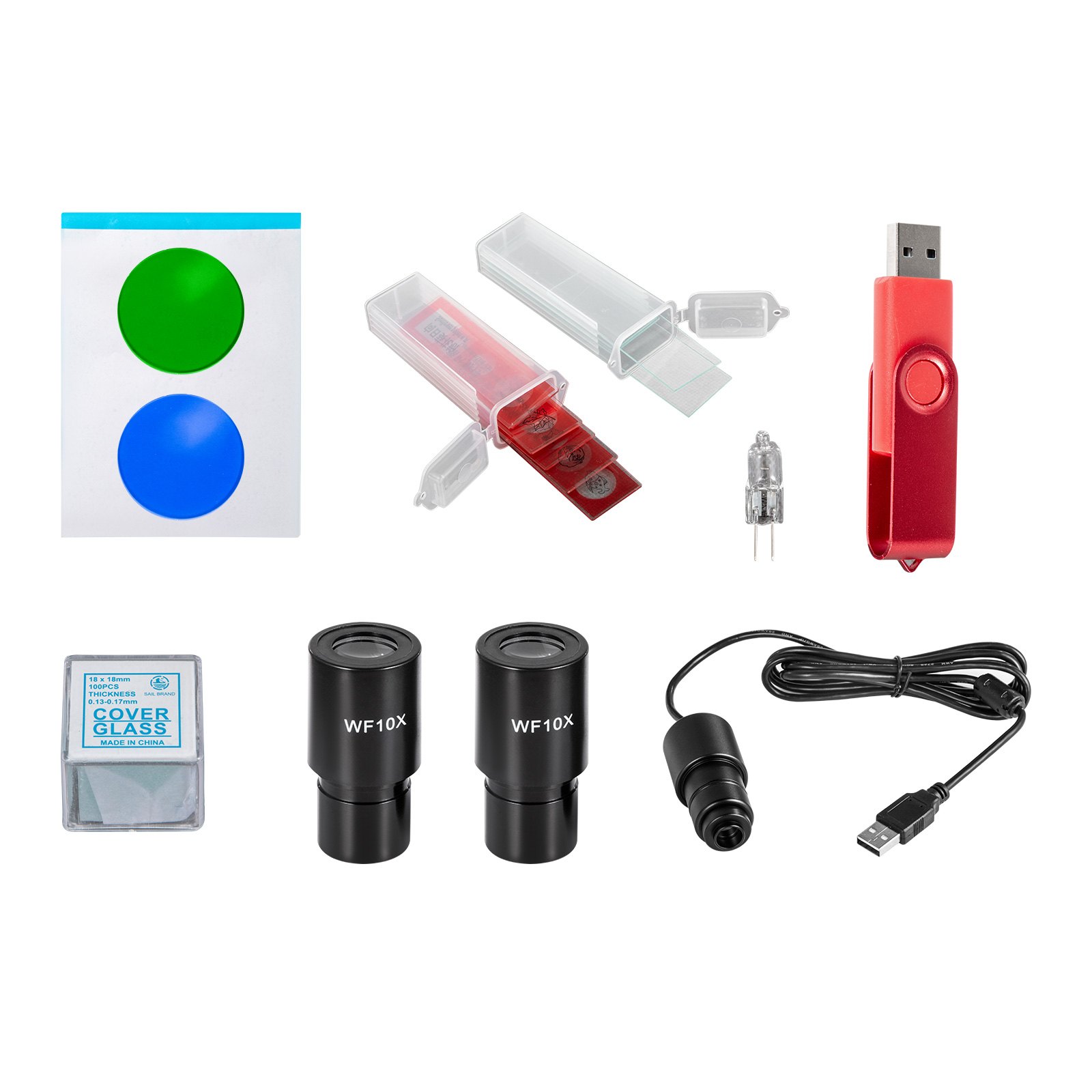 Vevor Binocular Compound Microscope Digital Compound Microscope 40x-2500x Lab