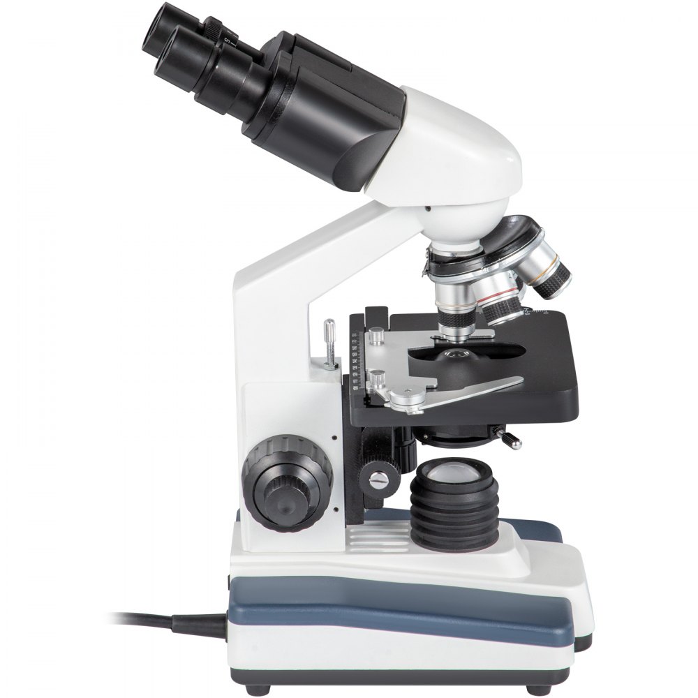 VEVOR Binocular Compound Microscope 40X-2000X Magnification LED Digital Compound Microscope, Research-Grade Microscope w/ Wide-Field 10X and 20X Eyepieces, 3MP Camera, Double Layer Mechanical Stage