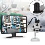 VEVOR 3.5X-90X Simul-Focal Stereo Microscope 360°Swiveling Trinocular Stereo Microscope with Dual Arm Boom