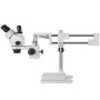 VEVOR 3.5X-90X Simul-Focal Stereo Microscope 360°Swiveling Trinocular Stereo Microscope with Dual Arm Boom