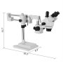VEVOR 3.5X-90X Simul-Focal Stereo Microscope 360°Swiveling Trinocular Stereo Microscope with Dual Arm Boom