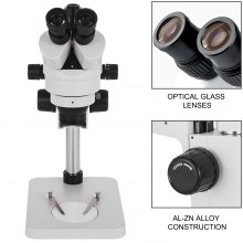 Vevor 3.5X-90X Trinocular Stereo Microscope w/Pillar Stand Biological Reliable Lab