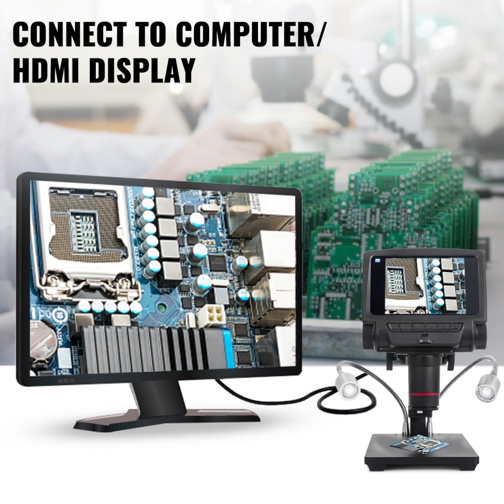 Andonstar 5 "microscopio digital 260x Adsm301 Hdmi/av 1080p para herramienta de reparación de pcb