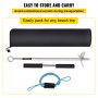 VEVOR sand anchor with carry bag, metal pole, handle, and blue rope for easy transport.