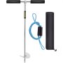 VEVOR sand anchor with blue rope and black carrying bag for secure ground anchoring.