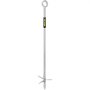metallic VEVOR sand anchor with spiral bottom and loop handle.