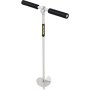 stainless steel VEVOR sand anchor with t-handle and auger tip.