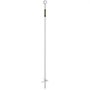 VEVOR sand anchor in stainless steel with a pointed tip and circular handle.