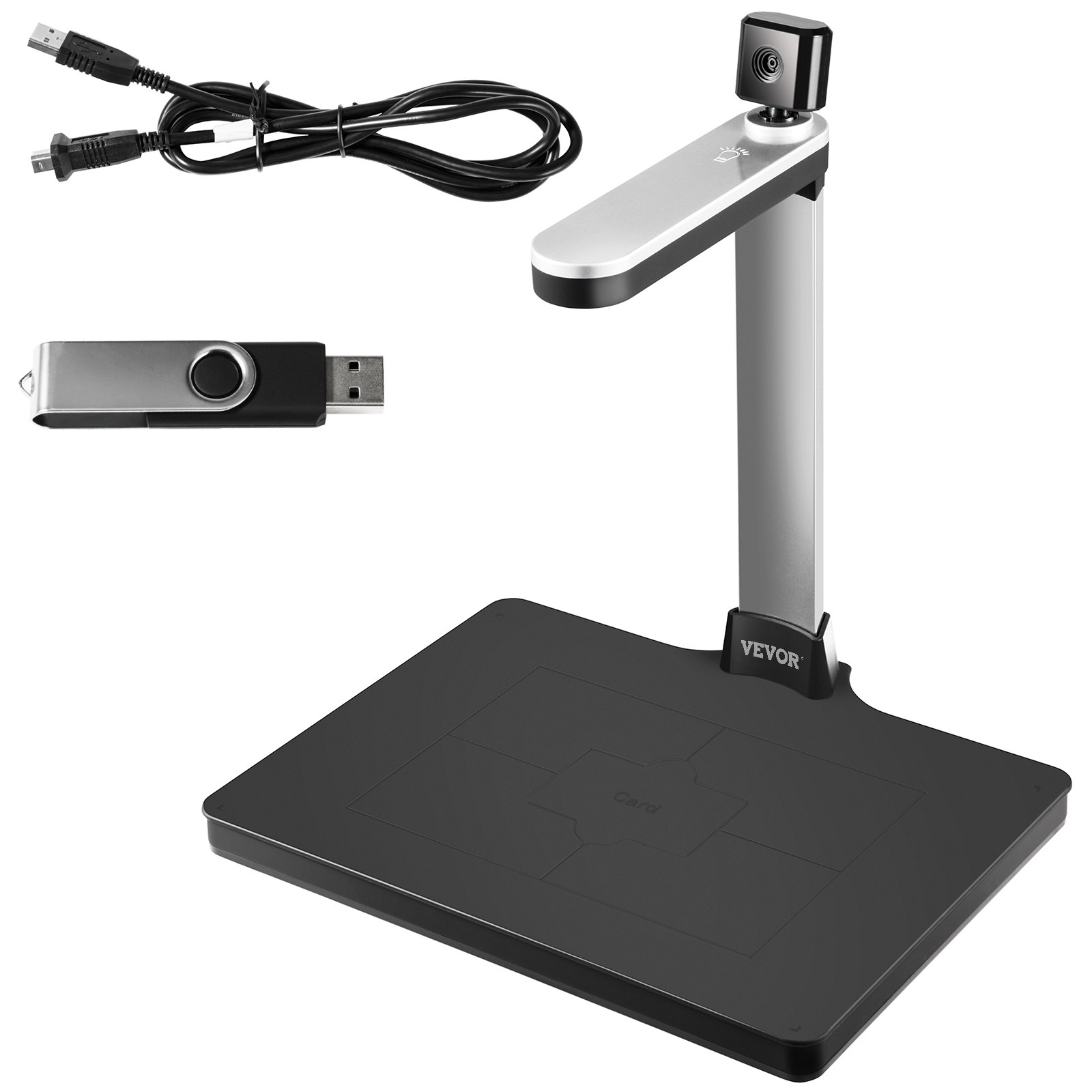 Vevor Document Camera For Teachers Book Scanner A4 Dual Lens Document Scanner