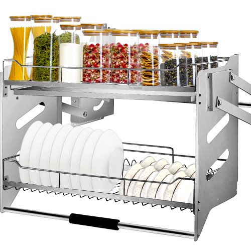 VEVOR Kitchen Pull Down Wall Cabinets 560MM Up and Down Lifting Basket Racks