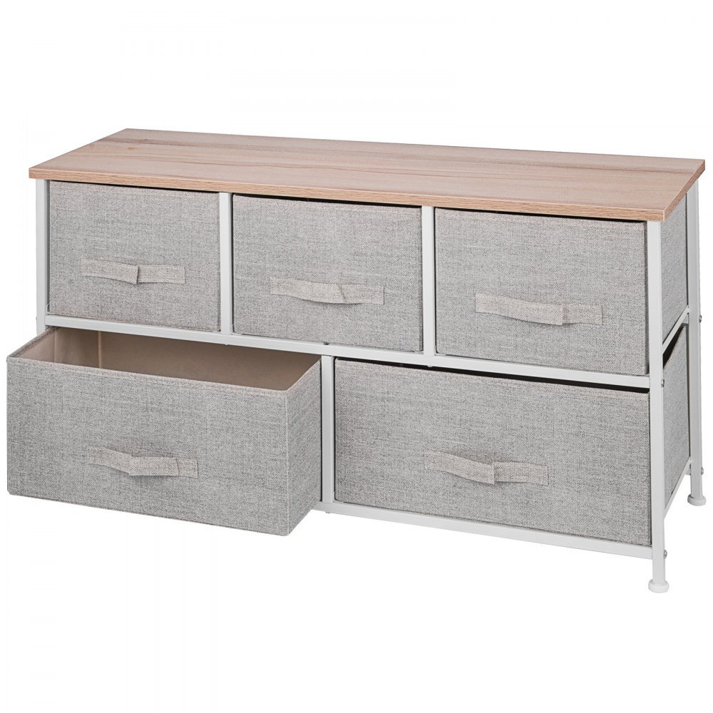 5-Drawer Storage Fabric Organizer Cabinet Storage Chest Shelf Fabric Entryway
